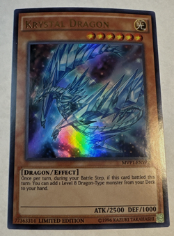 YuGiOh Krystal Dragon MVP1-ENSV2 Ultra Rare Limited Edition NM - Image 1