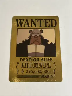 One Piece Wanted Poster Gold Card Collectible✨ - Image 1