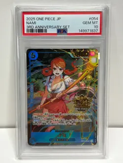 2025 ONE PIECE JAPANESE 3RD ANNIVERSARY SET #054 NAMI PSA 10 - Image 1
