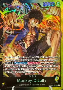 • Monkey.D.Luffy • ST13-003 SR Leader The Three Brothers Holo Foil One Piece TCG - Image 1