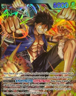 • Monkey.D.Luffy • ST13-003 SR Leader The Three Brothers Holo Foil One Piece TCG - Image 2