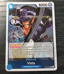 One Piece CCG Vista Carrying On His Will R Holo Card OP13-046 NM - Image 1