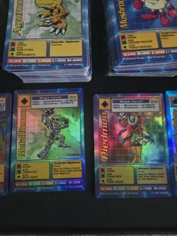 Job Lot Of 1999 Digimon Cards, includes starter set, extra cards, 6 holo & mats - Image 3