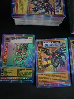 Job Lot Of 1999 Digimon Cards, includes starter set, extra cards, 6 holo & mats - Image 4