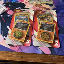 Pokemon 2019 - Sun And Moon era Blister - (2) 3 Card Mini Booster Pack Coin X2 - Image 1