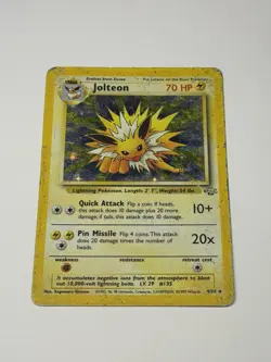 Pokemon WOTC 1999 Jungle Base Set Jolteon holo Rare Vintage Pokemon Card HP/DMG - Image 1