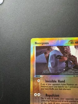 Nosepass 18/109 EX Ruby & Sapphire - Reverse Holo Pokemon Card - DMG - Image 2