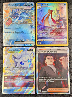 POKEMON GYARADOS EX-MILOTIC-VULPIX-GIOVANNI'S CHARISMA CARDS (SET OF 4) - Image 1