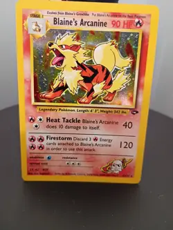 Vintage 2000 Blaine's Arcanine 1/132 Gym Challenge Holo Rare Pokemon TCG Card - Image 3
