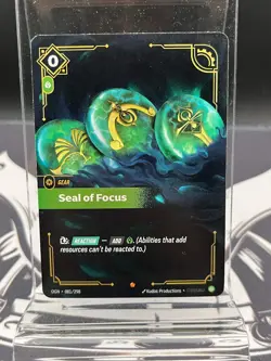 Seal of Focus Riftbound TCG League of Legends 081/298 Origins NM FOIL - Image 1