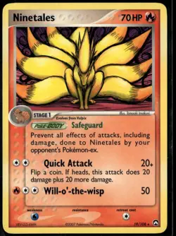 Ninetales 19/108 Rare Power Keepers LP Pokemon Card - Image 1