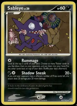 Sableye 63/132 Uncommon Secret Wonders LP Pokemon Card - Image 1