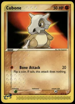 Cubone 40/95 Common Team Magma vs Team Aqua NM Pokemon Card - Image 1