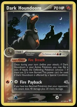 Dark Houndoom 37/109 Uncommon Team Rocket Returns NM Pokemon Card - Image 1