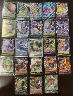 Pokemon TCG Holo Lot 43 Full Art V Cards Jirachi Rotom Zamazenta Leafeon Eevee - Image 1