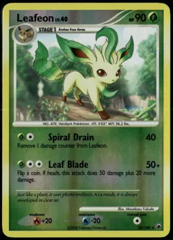 Leafeon 24/100 Reverse Holo Rare Majestic Dawn LP Pokemon Card - Image 1