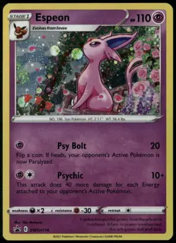 Espeon SWSH174 Promo Sword & Shield Promo LP Pokemon Card - Image 1