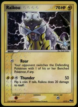 Raikou 3/17 Holo Rare POP Series 2 NM Pokemon Card - Image 1