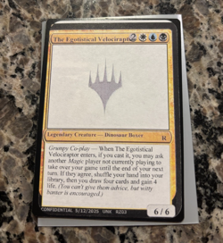 MTG Unknown Event Playtest Card Las Vegas 2025 Magiccon Egotistical Velociraptor - Image 1
