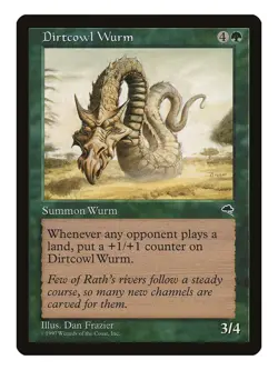 Dirtcowl Wurm MTG Tempest Rare LP Lightly Played Single Card - Image 1