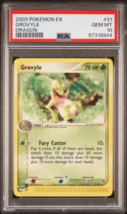 PSA 10 - 2003 EX Dragon Grovyle 31/97 Pokemon Card - Image 1