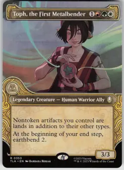 MTG Toph the First Metalbender Showcase Normal NM Avatar Last Airbender 353 - Image 1