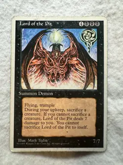 MTG - Lord of the Pit - 5th Edition - HP - Free Shipping! - Image 1