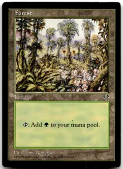 MTG Forest (Pink Flowers Right) L Mirage MP - Image 1