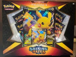 Pokemon TCG - Shining Fates - Pikachu V Box - Pokemon Card Booster New & Sealed - Image 1