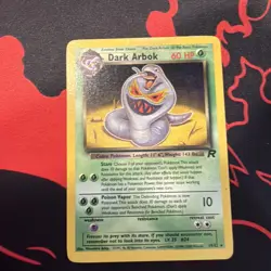 Dark Arbok 19/82 Team Rocket 2000 Rare Non Holo Vintage WOTC Pokemon TCG Card LP - Image 1