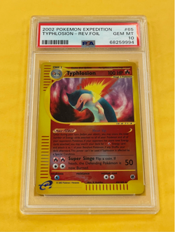 2002 Pokemon Expedition Typhlosion Reverse Holo Foil #65/165 PSA 10 GEM MINT - Image 1