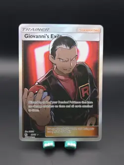 Pokemon TCG Giovanni's Exile Trainer Full Art Ultra Rare Holo 67/68 Hidden Fates - Image 1