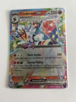Cinderace ex 028/142 Double Rare Holo Near Mint Condition Stellar Crown - Image 1