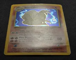 [DMG] Pokemon TCG Ninetales Base Set 12/102 Holo 1999 Wizards Base Set VINTAGE - Image 2