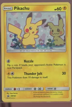 2019 POKEMON SM BLACK STAR PROMO #SM162 PIKACHU-HOLO NEAR MINT - Image 1