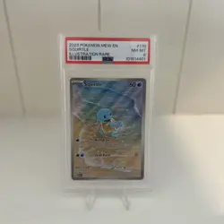 2023 Pokemon Mew En-151 #170 Squirtle Illustration Rare PSA 8 English - Image 3
