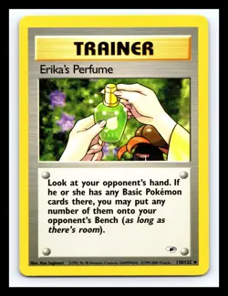 💥 Erika's Perfume Trainer 110/132 - 2000 Gym Heroes Set Pokemon Vintage TCG - Image 1