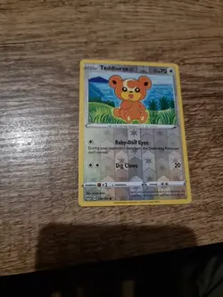 Pokemon TCG Teddiursa Darkness Ablaze 138/189 Reverse Holo Common - Image 1