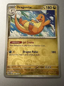 Dragonite 151 Reverse Holo Pokemon TCG 149/165 Scarlet & Violet Rare - Image 1