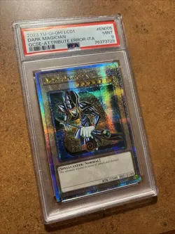 PSA 9 Dark Magician LC01-EN005 QCR Attribute Error-ITA Yugioh MINT - Image 2