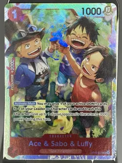 One Piece CCG Ace & Sabo & Luffy OP13-007 SR EN US Seller - Image 1