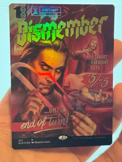 1X FOIL Dismember BORDERLESS POSTER MINT MTG Magic Secret Lair Monster Movie EDH - Image 1