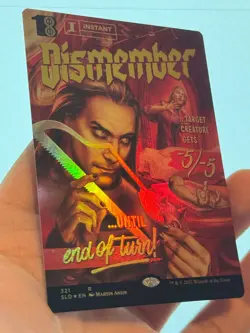 1X FOIL Dismember BORDERLESS POSTER MINT MTG Magic Secret Lair Monster Movie EDH - Image 3