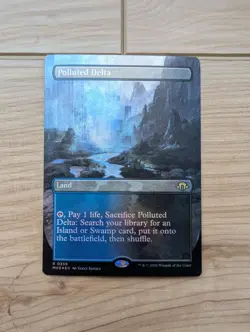 Polluted Delta (Borderless FOIL) Modern Horizons 3 Magic: The Gathering TCG - Image 1