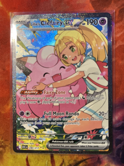 Lillie’s Clefairy ex 280/217 SECRET SIR Pokemon Ascended Heroes IN HAND - Image 1