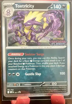 Pokemon Toxtricity [Staff] Promo Prerelease Holo Me: Mega Evolution 017 140HP - Image 1