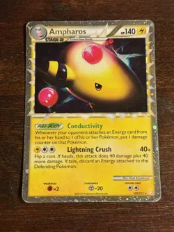 Ampharos Prime 105/123 HeartGold SoulSilver Holo Pokemon Card - Image 1