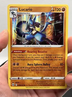 Lucario 079/172 Rare TCG Pokemon swsh9 Brilliant Stars 2022 LP - Image 4