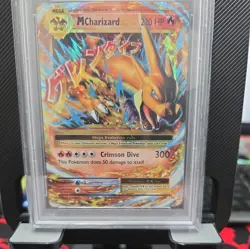 Pokemon TCG XY Evolutions Holo Ultra Rare Mega M Charizard EX 13/108 PSA 9 - Image 2