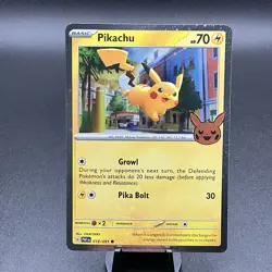 Pikachu 018/091 Pokemon Trick or Trade BOOster 2024 - (Cosmos Holo) NM - Image 1